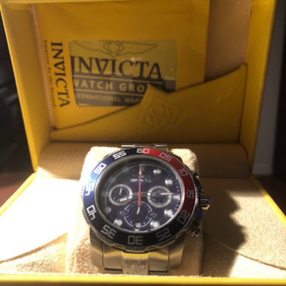 INVICTA  Pro Diver Chronograph Blue Dial Pepsi Bezel Men's Watch